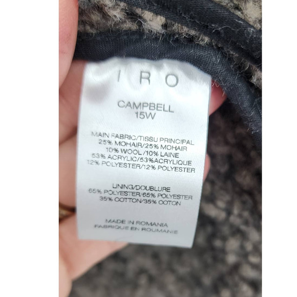 IRO Campbell Open-front Bouclé Cardigan Wool Mohair Blend Size 40 Large - Picture 14 of 15